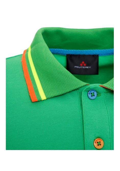 Polo con logo ricamato verde PEUTEREY | Polo | PEU3937 99011991674